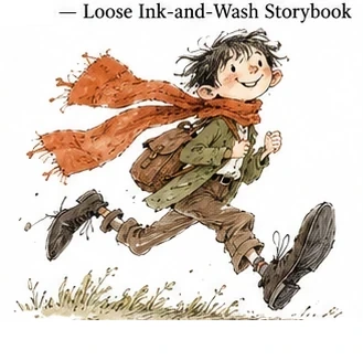 FB-001 storybook watercolor style reference in PicFlow