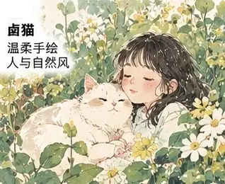 Gentle Nature Dreambook Illustration 风格参考图